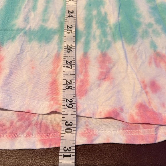 Desert Dreamer Tie-dye Oversized Long Sleeve Shirt with Smiley Face Art size O/S - Picture 7 of 8